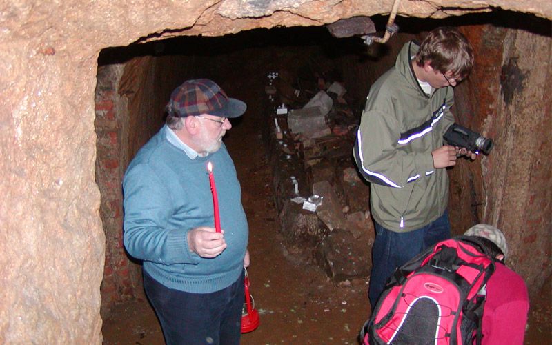 Dreharbeiten in den Kellern