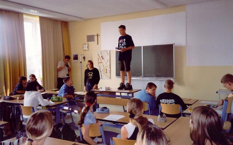 Dreh in der Schule